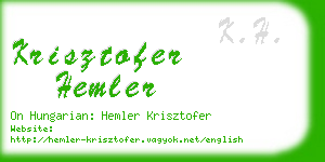 krisztofer hemler business card